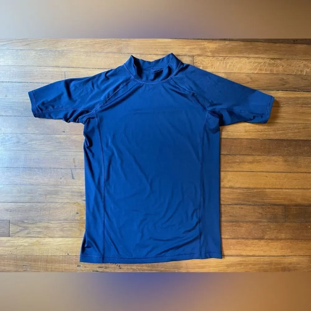 XXL 18/20 Kids LANDS END navy blue swim shirt